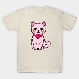 Kawaii Cat in Love T-Shirt